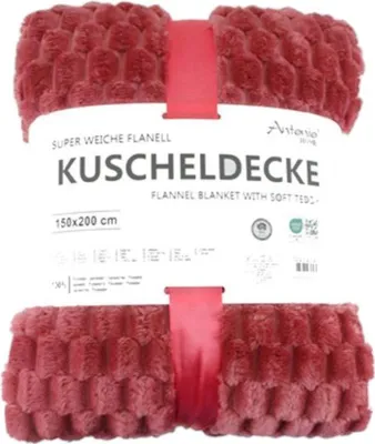beerefarbende Kuscheldecke