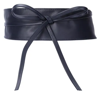 Produktbild von irisaa Leder Taillengürtel Damen, Breiter Obi Gürtel zum Schnüren Hüftgürtel Echtleder Bindegürtel Party Gürtel Taille Band aus Italien