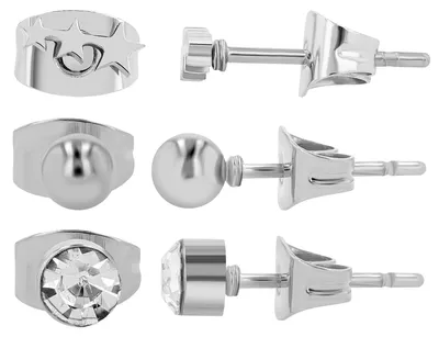 Produktbild von Akzent Damen Ohrring Lune Ohrstecker Ohrringe Edelstahl silber Damen wasserfest