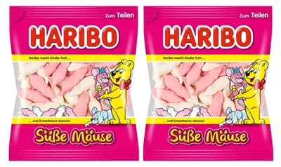 Image de Bonbons gélifiés Susse Mause 175 g - Haribo - 2 paquets