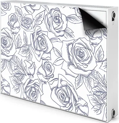 Produktbild von Magnet Heizkörperverkleidung Heizkörper-Abdeckung Heizung Heizkörper 100x60 cm  - Blau, rosen