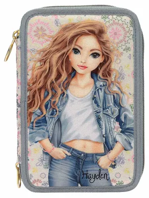 Produktbild von TOPModel 0414020, Hartschalenetui für Stifte, Papier, Polyester, Polypropylen (PP), Silikon, Zink, Mehrfarbig, Abbildung, Drinnen/Draußen, Mädchen