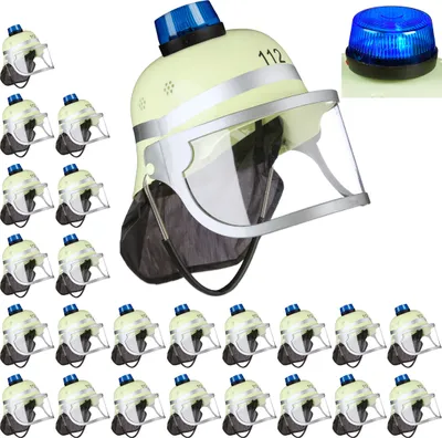 Produktbild von relaxdays 24 x Feuerwehrhelm Kinder