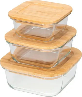 Produktbild von Vorratsdose Haushaltsset mit 3 Bambusdeckeln für Vorratsgläser