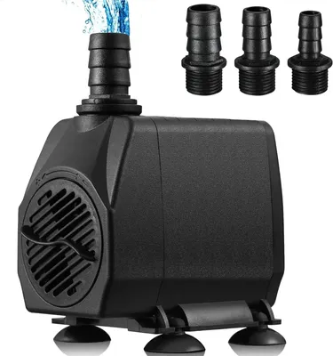 Image de Pompe submersible - Pompe pour étang et fontaine - 60 W - Débit de 3000 l/h - Puissance réglable - Très silencieuse - Hauteur de refoulement de 2,8 à 3 mètres