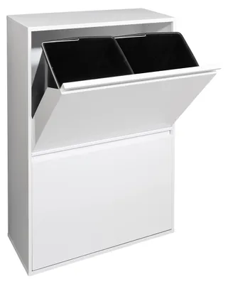 Produktbild von ARREGUI Basic CR601-B Mülltrennsystem aus Stahl | 4 Fächer Mülleimer für die Küc