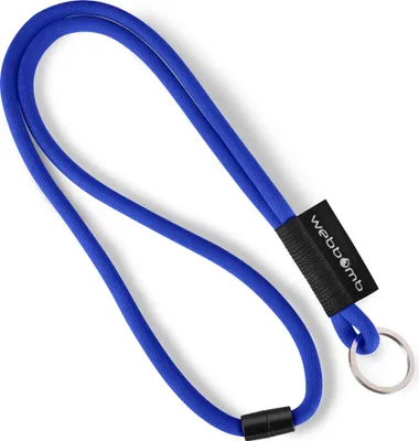 Produktbild von webbomb® Tubular Lanyard rund Blau Schlüsselband weich mit Sicherheitsverschluss & Schlüsselring Schlüsselanhänger Umhängeband Keychain für Schlüssel