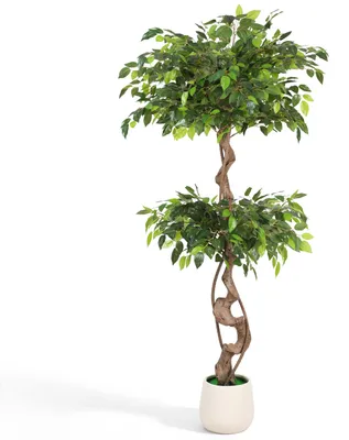 Obrázok produktu pre Vigevee, umelá rastlina Ficus, výška 150 cm, nevyžaduje zalievanie, strihanie ani hnojenie