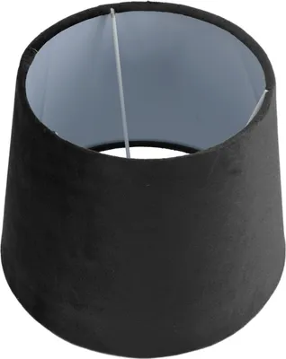 Image de Petit Abat-jour de lampe Abat-jour en tissu pour table Lampadaire E27 E14 Double usage Abat-jour conique fabriqué à la main Noir