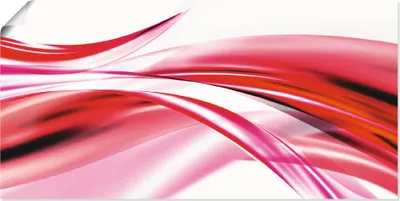 Produktbild von ARTland Poster Schöne pinke Welle - Abstrakt Größe: 60x30 cm
