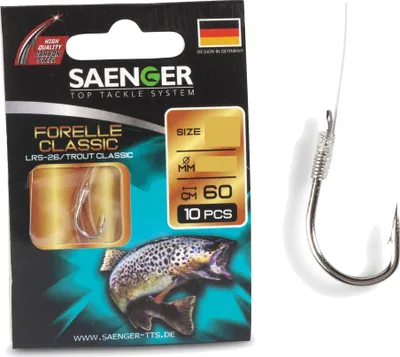 Produktbild von Saenger Forelle Classic LRS-26 Vorfachhaken 60cm #8 / 10Stk.