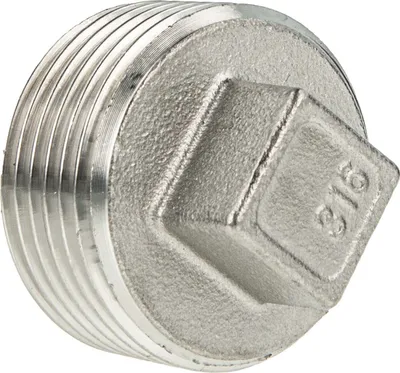 Produktbild von tecuro Stopfen mit Vierkant Edelstahl V4A (AISI 316), AG 1/2 Zoll
