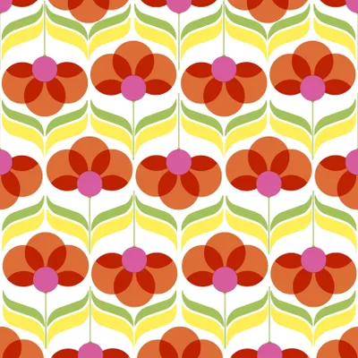 Produktbild von Servietten 33x33 cm - Geo Flowers Red