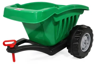 Produktbild von Anhänger für Kindertraktor grün mit Kippfunktion 35 kg belastbar ab 3 Jahre