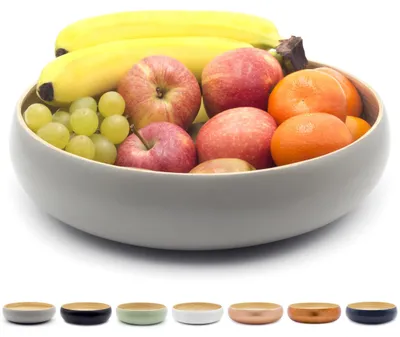 Produktbild von Große, handgefertigte Bambus-Obstschale, 30 cm