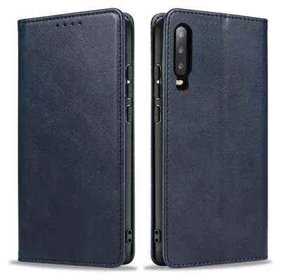 Produktbild von Handyhülle für Huawei P30 Kunstleder Flip Cover Hülle Klapphülle Case Kartenfach Farbe: Blau