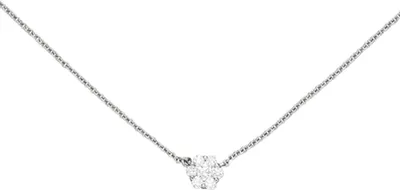 Produktbild von Collier aus 585 Gold Weißgold mit 7 Diamanten Brillanten 0,14 Ct. W-si 42-45cm