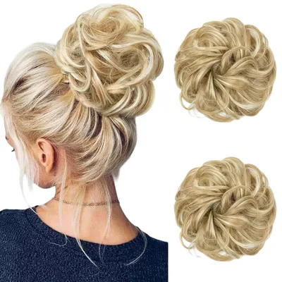 Produktbild von Synthetische Haarverlängerung Dutt Natürliches Blond 2 Stück