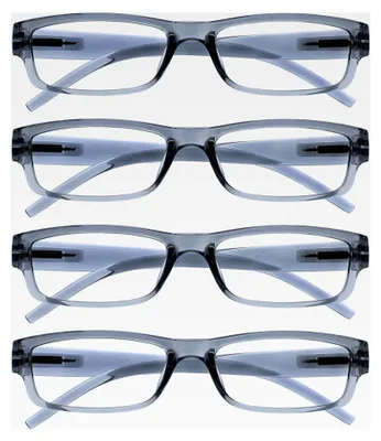 Produktbild von Lesebrille Grau Leicht Komfortabel 4er-Pack Herren Damen