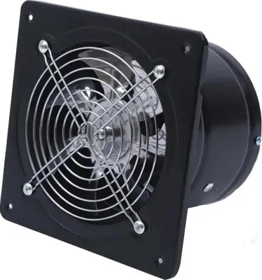 Zdjęcie produktu dla Osiowy wentylator ścienny przemysłowy – 40 W – 220 V – nawiew/wywiew – czarny