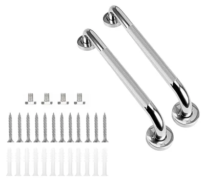 Produktbild von Griffstangen aus Edelstahl, 2 Stück, 30 cm, rutschfest für Bad und Dusche