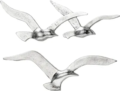 Image de Boltze Objet mural oiseau Décoration murale en métal, oiseaux, motif maritime