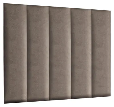 Produktbild von MG Design Polsterpaneel 30 x 120 cm in Braun - 3D Wandkissen fürs Bettkopfteil & Wanddeko, ohne Bohren, geräuschmindernd, fein strukturiert, pflegeleicht & Abriebfest