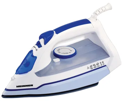 Obrázok produktu pre Heinner HSI-2400AQ, Suché aj parné žehlenie, Keramická žehliaca plocha, 108 g/min, Modrá, Biela, 0,26 L, 2400 W
