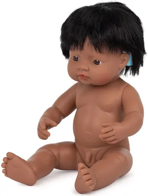 Produktbild von Miniland Puppe Junge mit Hörsystem südländisch 38 cm