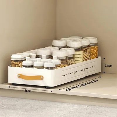 Immagine prodotto di Organizzazione della cucina - Ripiano estraibile per armadi con cassetti - Regolabile - 25 cm
