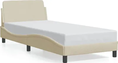 Immagine prodotto di vidaXL Struttura letto con testiera "Dover" crema 90x190 cm tessuto