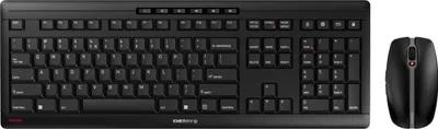 Produktbild von CHERRY STREAM DESKTOP RECHARGE - Tastatur-und-Maus-Set - kabellos - 2.4 GHz - QWERTY - US mit Euro-Symbol - Tastenschalter: CHERRY SX - Schwarz