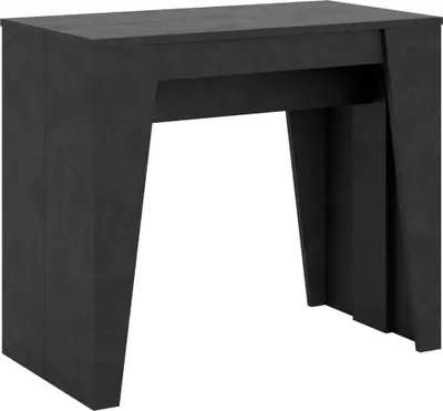 Zdjęcie produktu dla ITYHOME - Konsola rozkładana 90x48/308 cm Anvar antracytowy efekt stucco