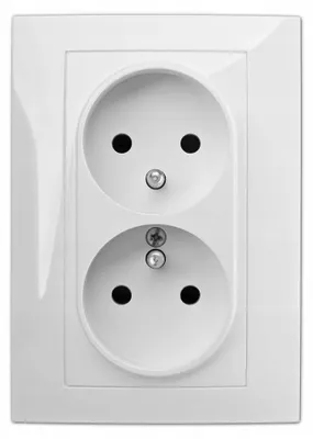 Image de Prise Électrique Murale Elektro-Plast Nasielsk Blanc 3835-00