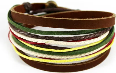 Produktbild von axy Lederarmband Wickelarmband Armband Echtlederarmband  für Herren Damen Männer Jungen Armschmuck