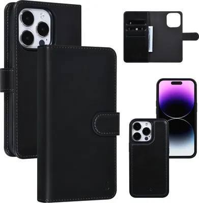 Produktbild von UNIQ Accessory iPhone 14 Pro Book type case - Card holder - Black