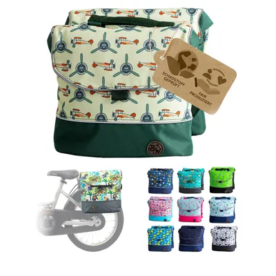 Produktbild von BAMBINIWELT Gepäcktasche, Gepäckträgertasche für Fahrrad, Fahrradtasche für Kinder, wasserabweisend, Modell 26