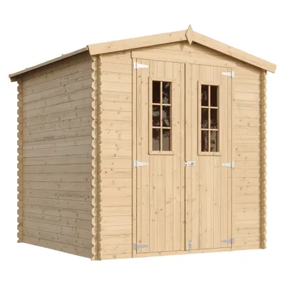 Produktbild von Gartenhaus Holz 3,53 m2 - Gartenschuppen Holz MIT IMPRÄGNIERTEM BODEN - B206xL216xH218 cm – Timbela M343C+M343G