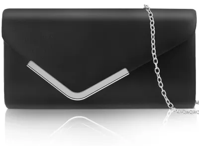 Produktbild von Solidchoice – Elegante, schwarze Clutch-Handtasche für Damen