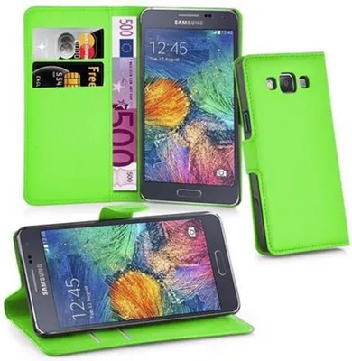 Image de Cadorabo Housse pour Samsung Galaxy A7 2015 Housse de protection verte Housse pour téléphone portable Etui Case Cover Fermeture magnétique