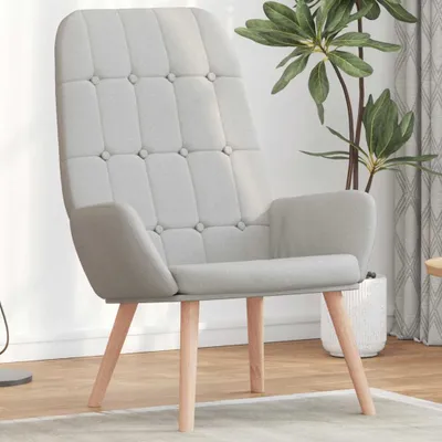 Image de Maison Exclusive - Fauteuil de détente en tissu gris nuage