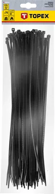 Zdjęcie produktu dla Opaski zaciskowe 4,8 x 370 mm czarne