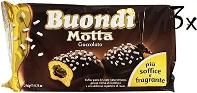 Produktbild von 18x Motta Buondì buondi 3x6 riegel Kuchen brioche mit Schokolade kekse 828 g