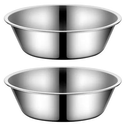 Produktbild von 2er-Set Katzennäpfe, Ersatz-Katzennäpfe aus Edelstahl, Metall-Katzennäpfe, eache Näpfe für Katzen
