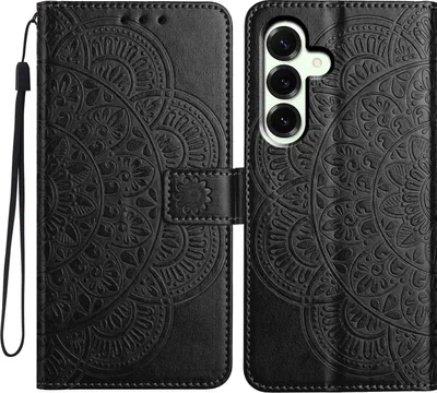 Produktbild von Mobigear Mandala  Samsung Galaxy A17 Hülle Klapphülle Geldbörse - Schwarz