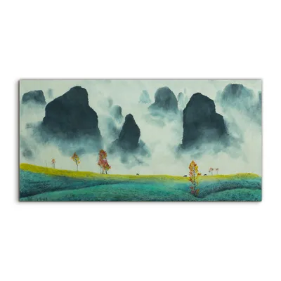 Produktbild von Coloray Canvas 120x60 Wandbild Leinwand Bilder Kunstdruck Chinesische Berg Landschafts