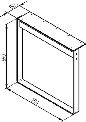 Produktbild von Naber Kufe für freistehenden Tisch, Edelstahl  - Tablon