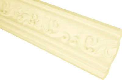 Produktbild von GRAND DECOR Stuckleisten Decke Barock Stil, PolyurethanHartschaum & Flexibel - 2m Deckenleisten gemustert Stuckprofil Dekorleisten (20 Meter C773 flexi)