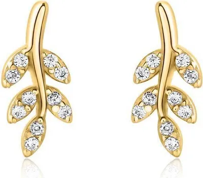 Produktbild von Damen Ohrstecker von JEWLIX aus Sterlingsilber, gold mit Zirkonia