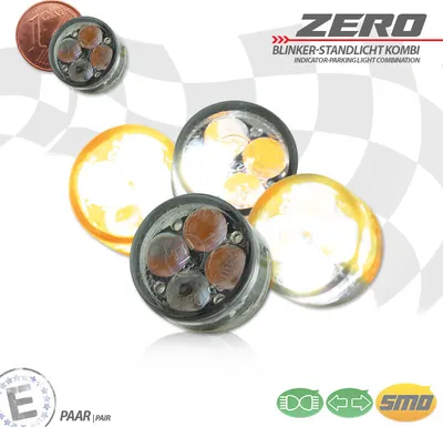 Produktbild von SMD-Einbaublinker-Positionslichtset Zero getönt